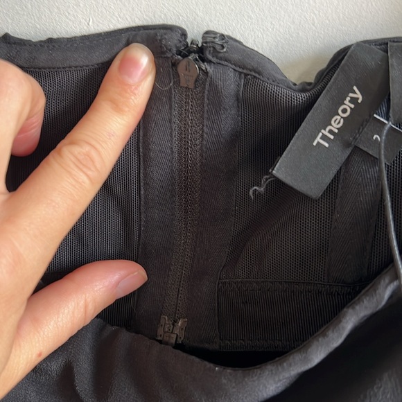 Theory Laureema Silk off the shoulder strapless top - Picture 4 of 8